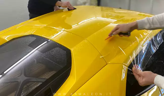Lamborghini Huracan con pellicola protettiva completa